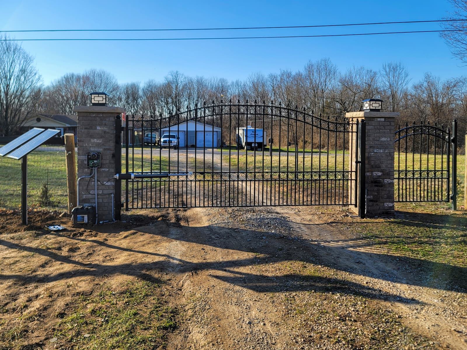 Prefabricated gate installation