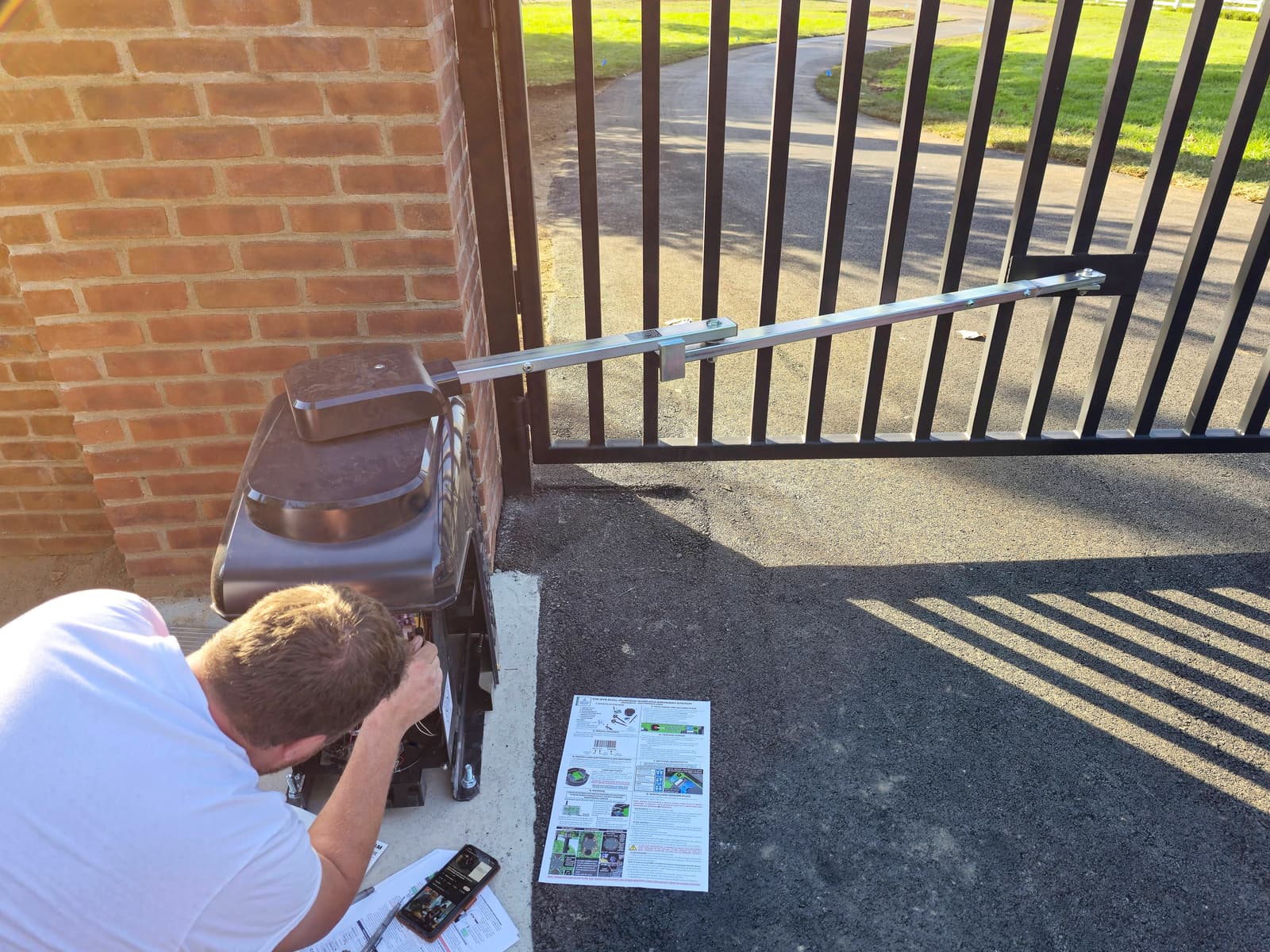 ASB 16 Foot Gate Installation photo in gates work, Central Kentucky.