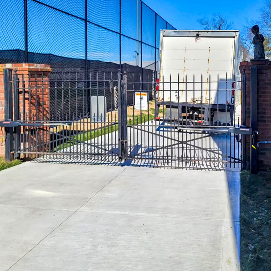 LiftMaster dual swing gate operator kit for automated driveway gate planning.