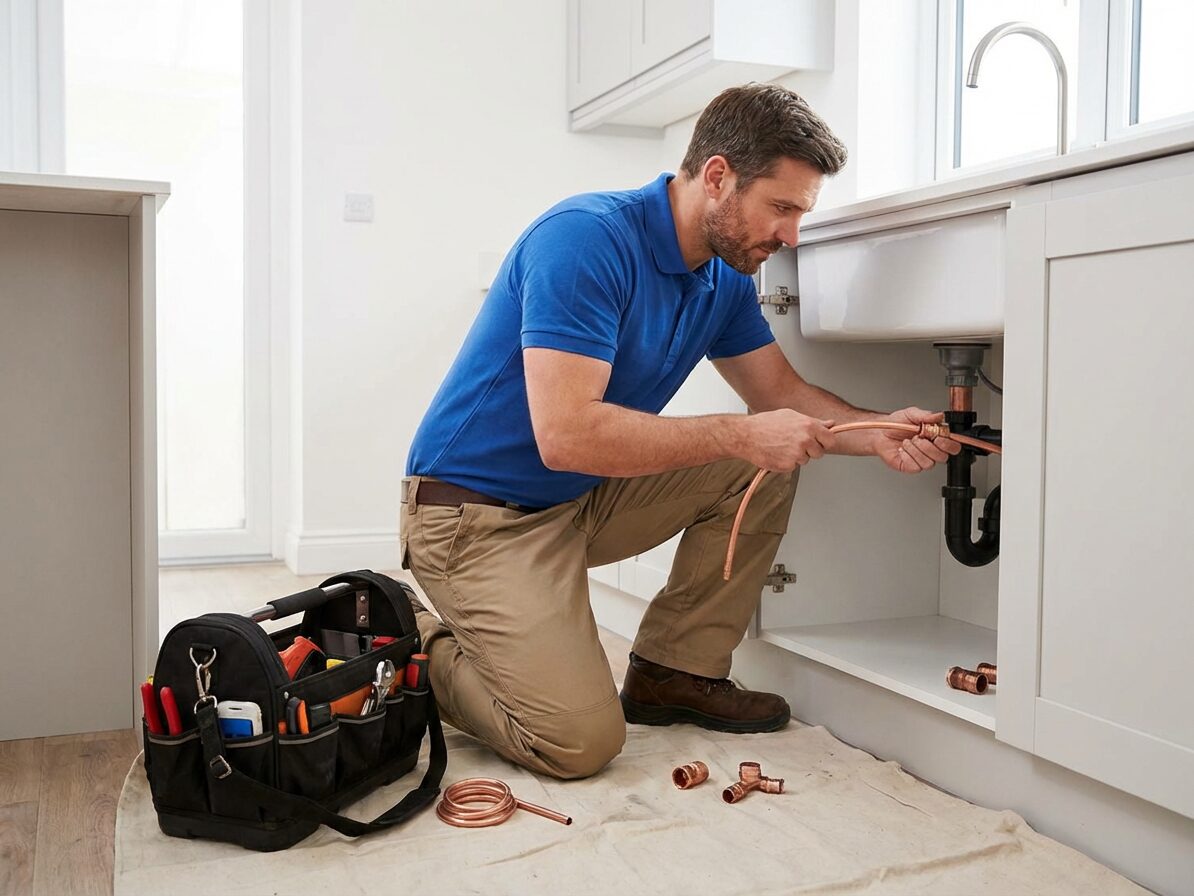 Handyman plumbing installation