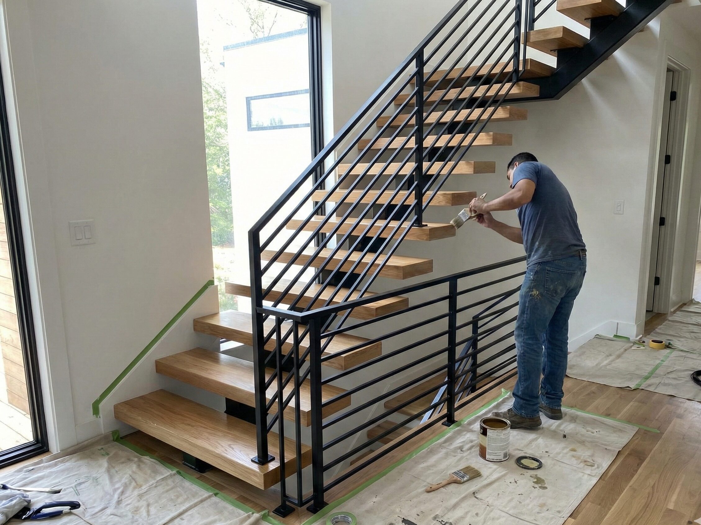 Metal railing and staircase welding project in Kentucky