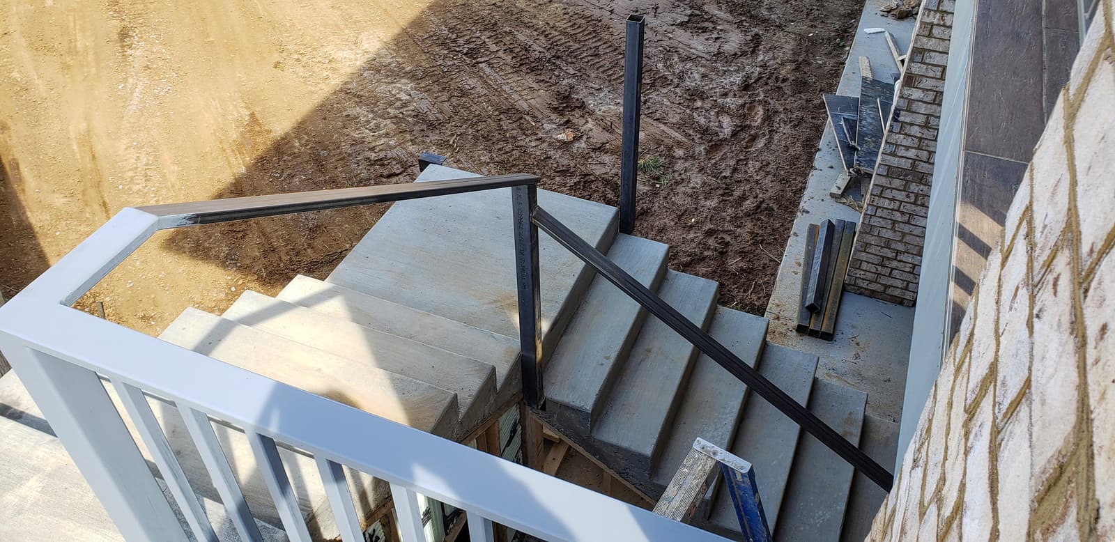Commercial property metal safety railing and guardrail work in Central Kentucky.