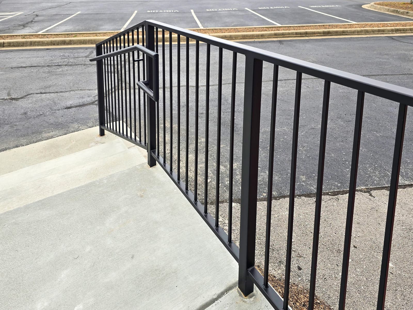 Commercial property safety railing fabricated for daily use.