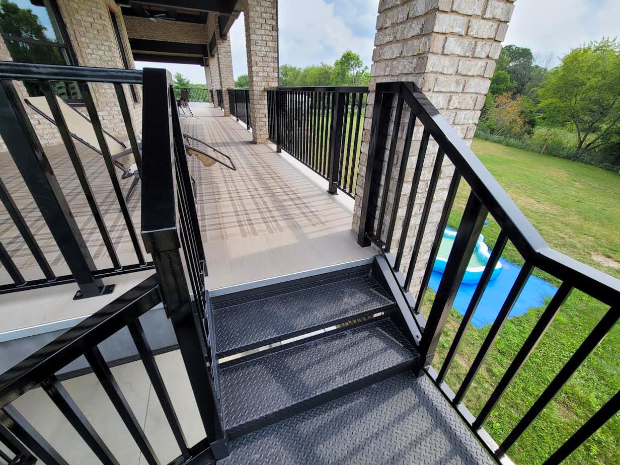 Metal railing project details and measurement planning