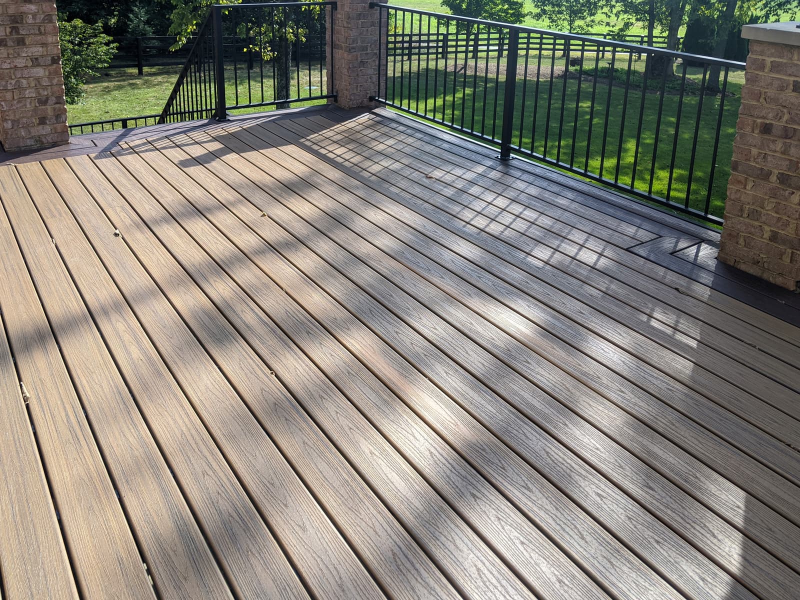 Finished outdoor metal railing with durable coating-ready surfaces.