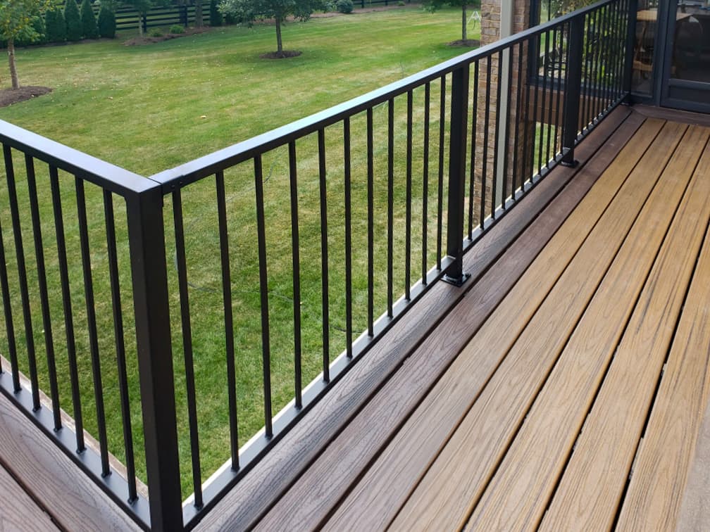 ASB Metal Railing Deck Remodel photo in railing work, Central Kentucky.