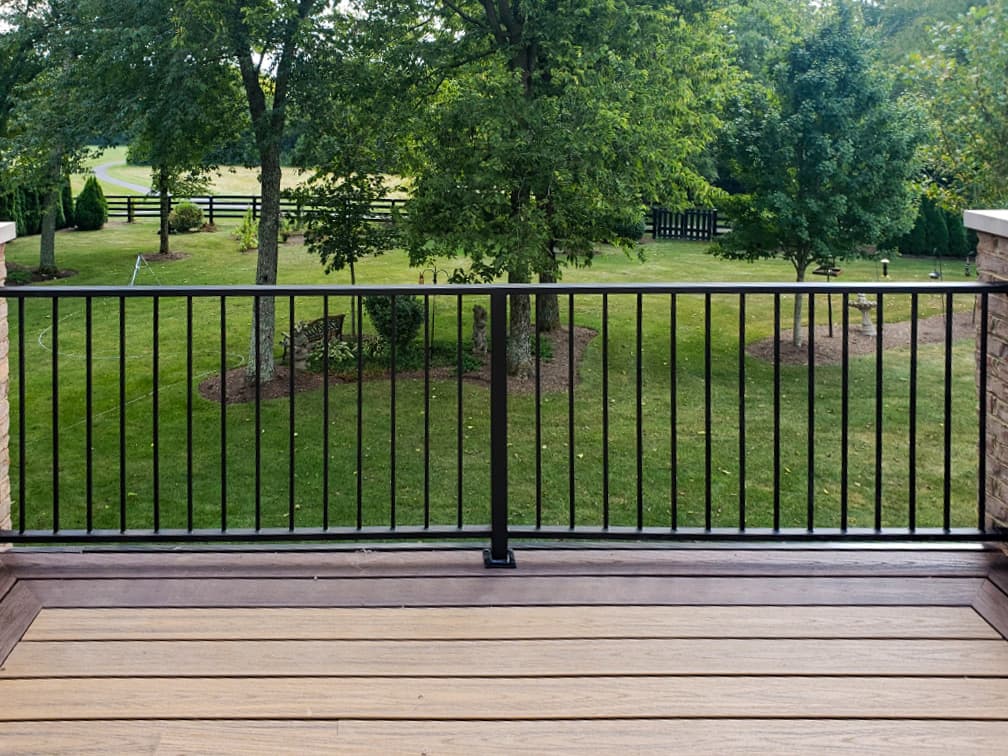 ASB Metal Railing Deck Remodel photo in railing work, Central Kentucky.