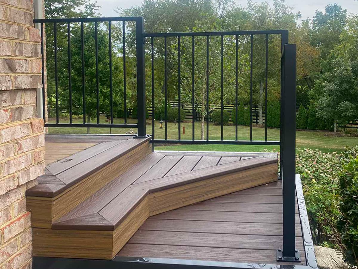 ASB Metal Railing Deck Remodel photo in railing work, Central Kentucky.