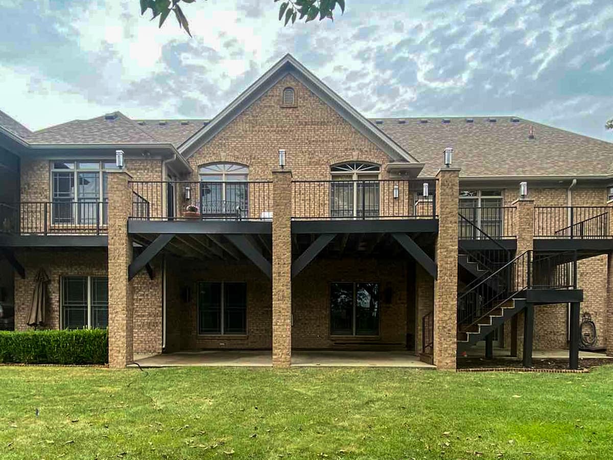 ASB Metal Railing Deck Remodel photo in railing work, Central Kentucky.
