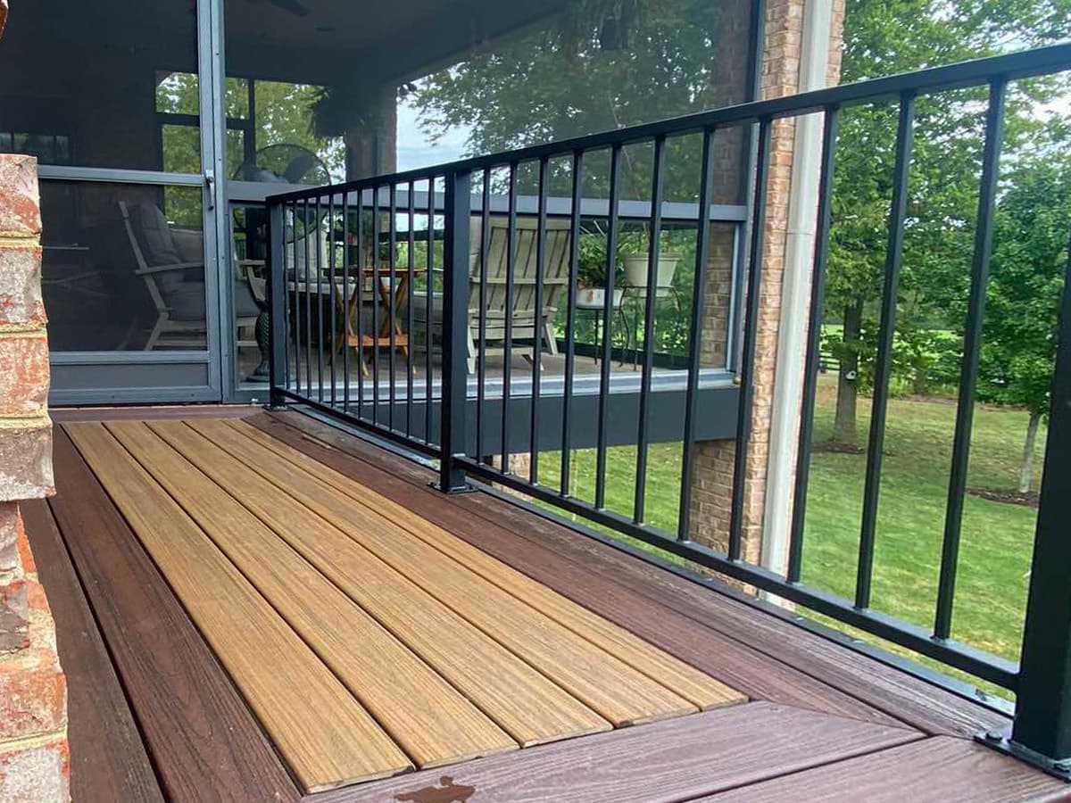 ASB Metal Railing Deck Remodel photo in railing work, Central Kentucky.