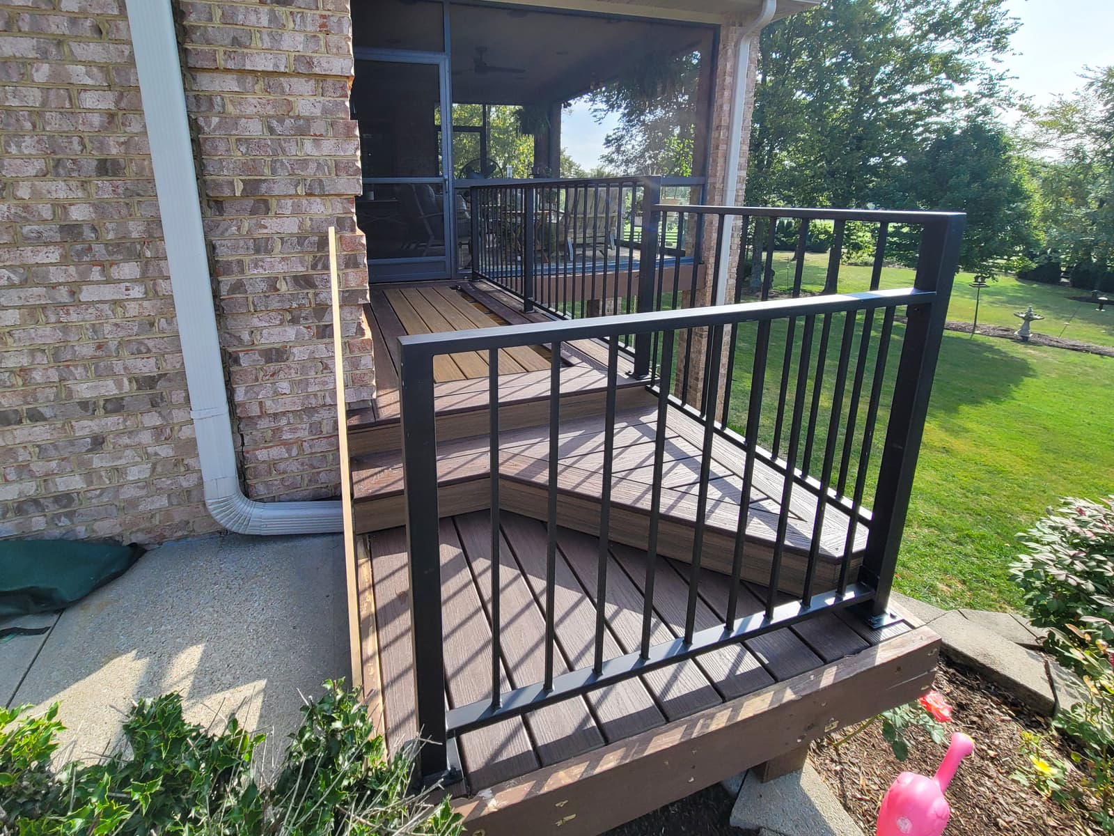 ASB Metal Railing Deck Remodel photo in railing work, Central Kentucky.
