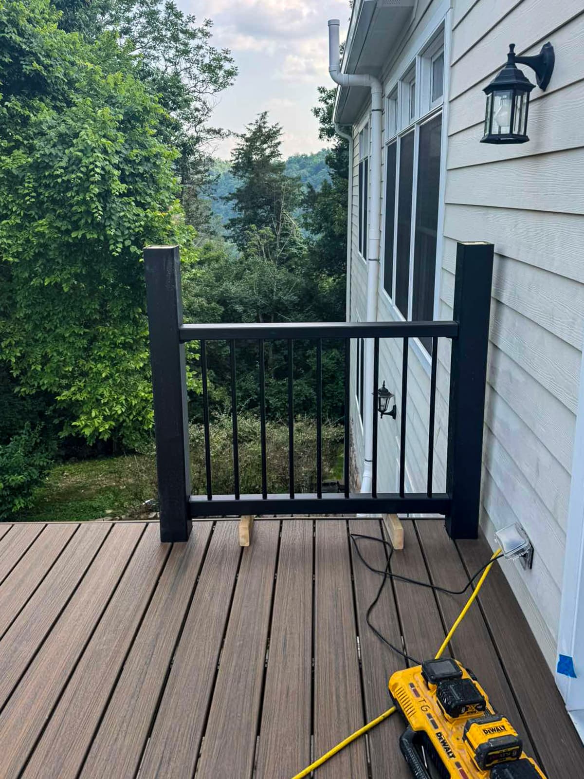ASB Deck Reconstruction photo in railing work, Central Kentucky.