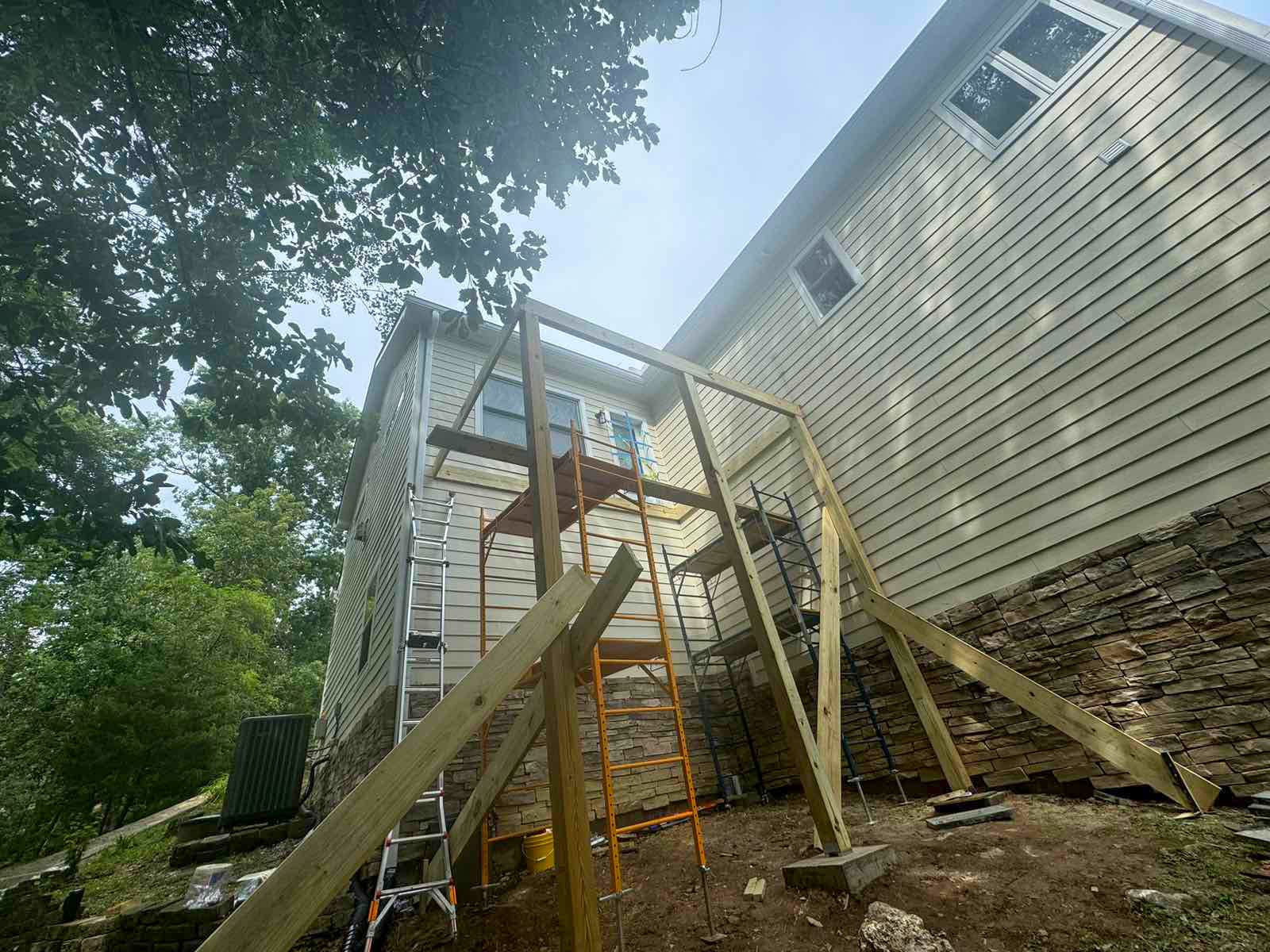 ASB Deck Reconstruction photo in railing work, Central Kentucky.