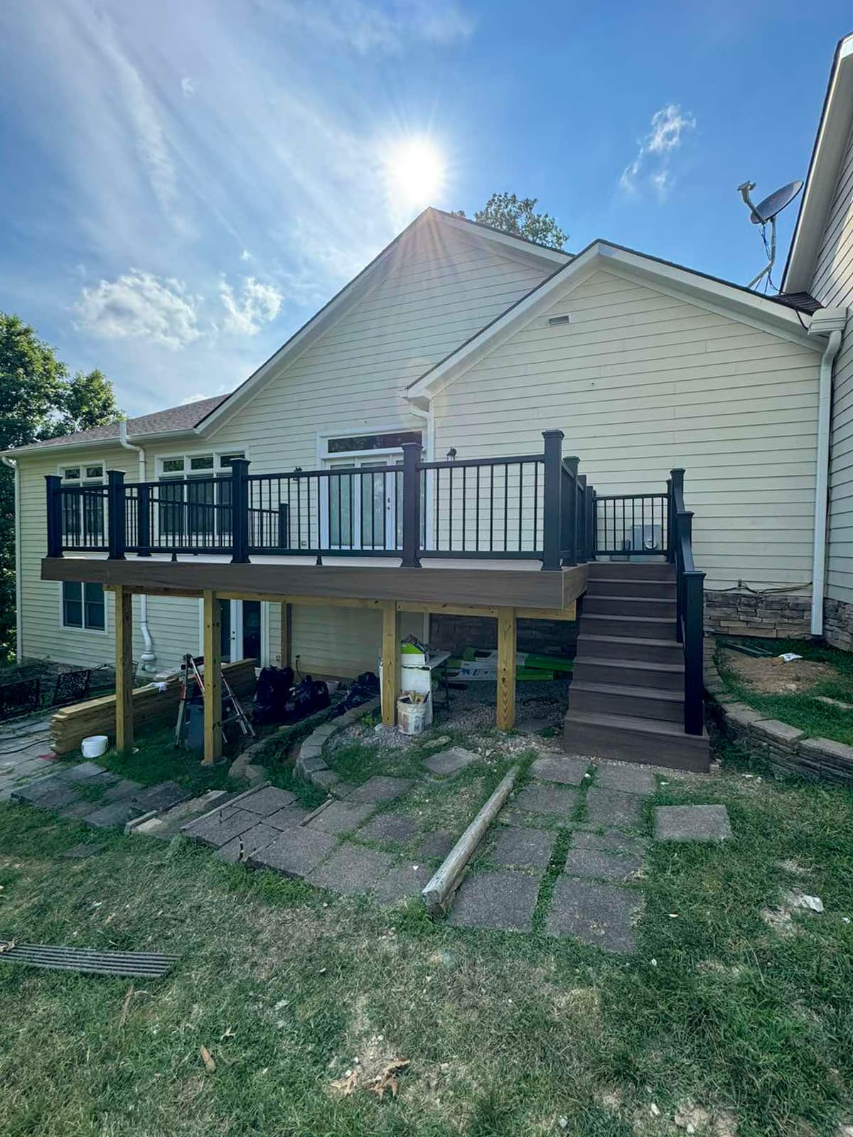 ASB Deck Reconstruction photo in railing work, Central Kentucky.