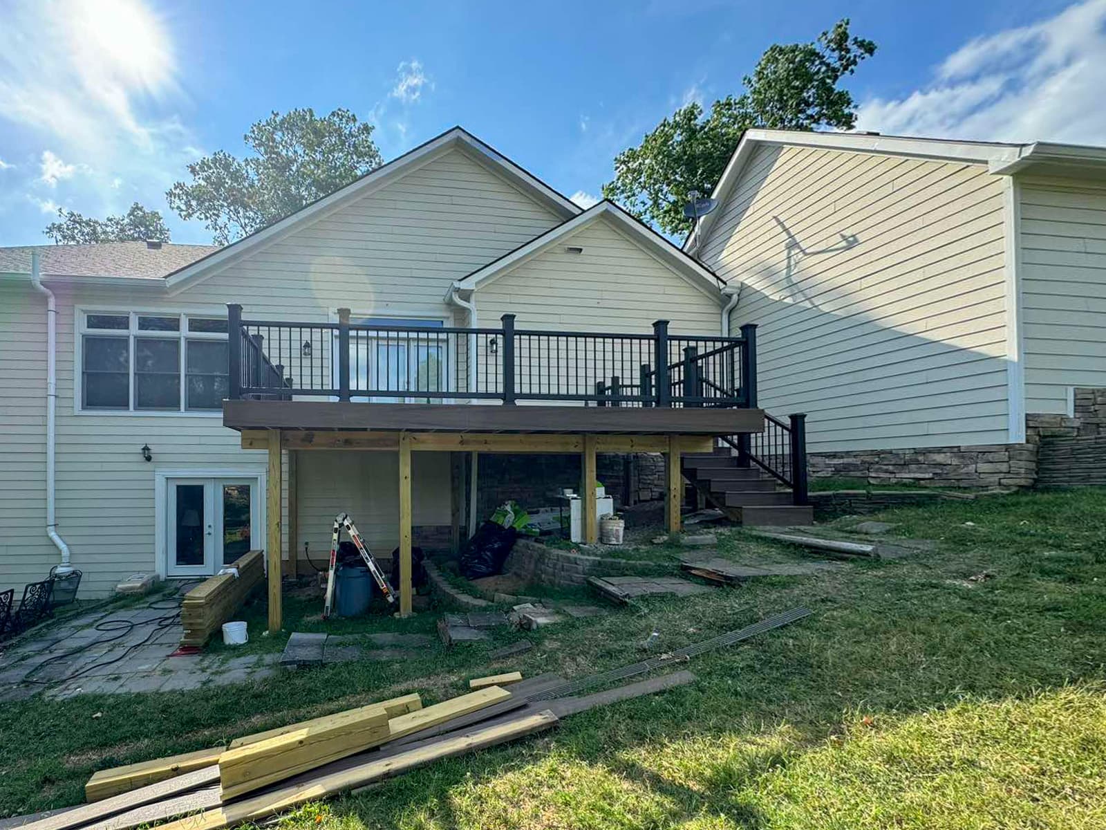 ASB Deck Reconstruction photo in railing work, Central Kentucky.