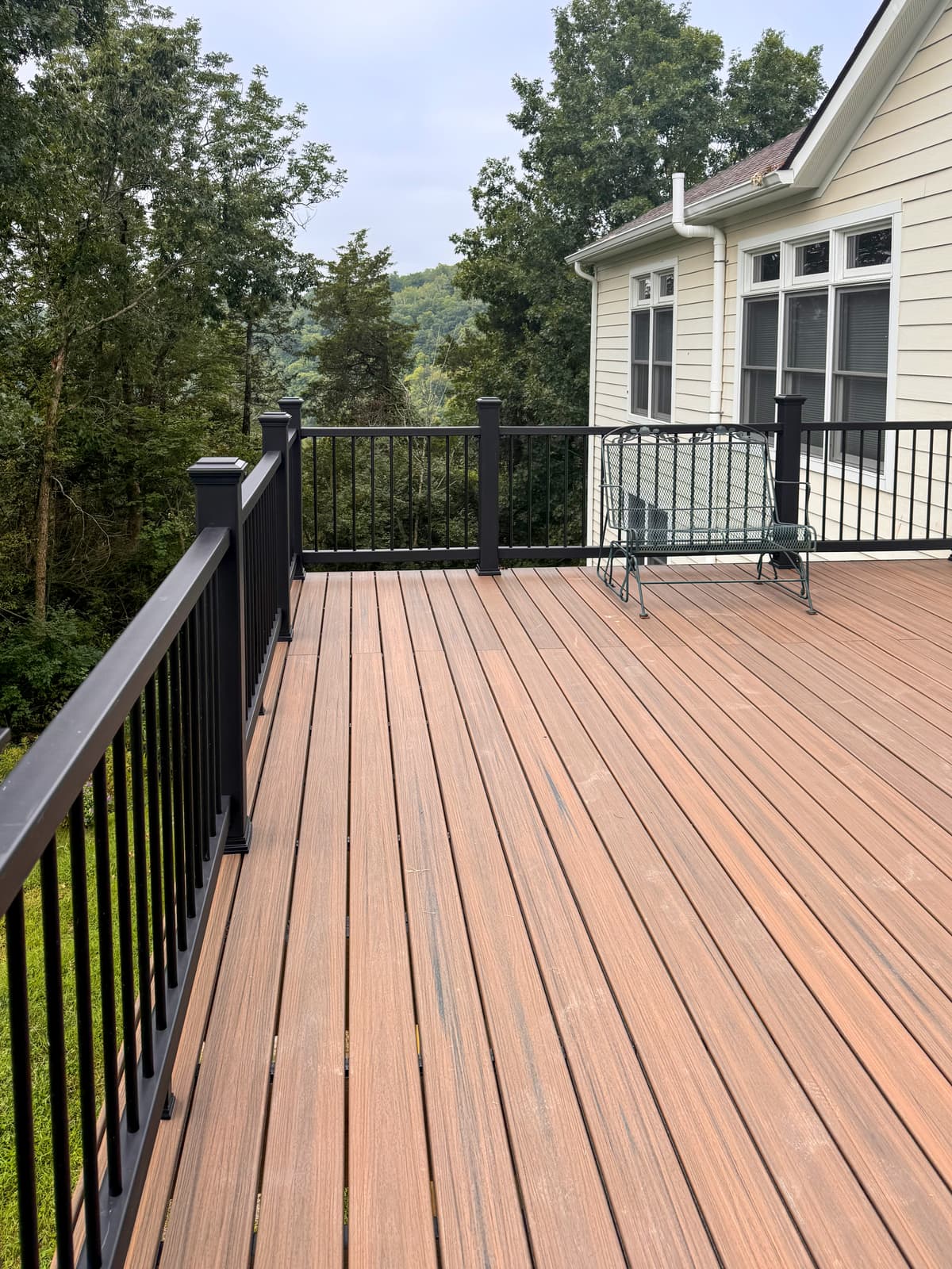 ASB Deck Reconstruction photo in railing work, Central Kentucky.