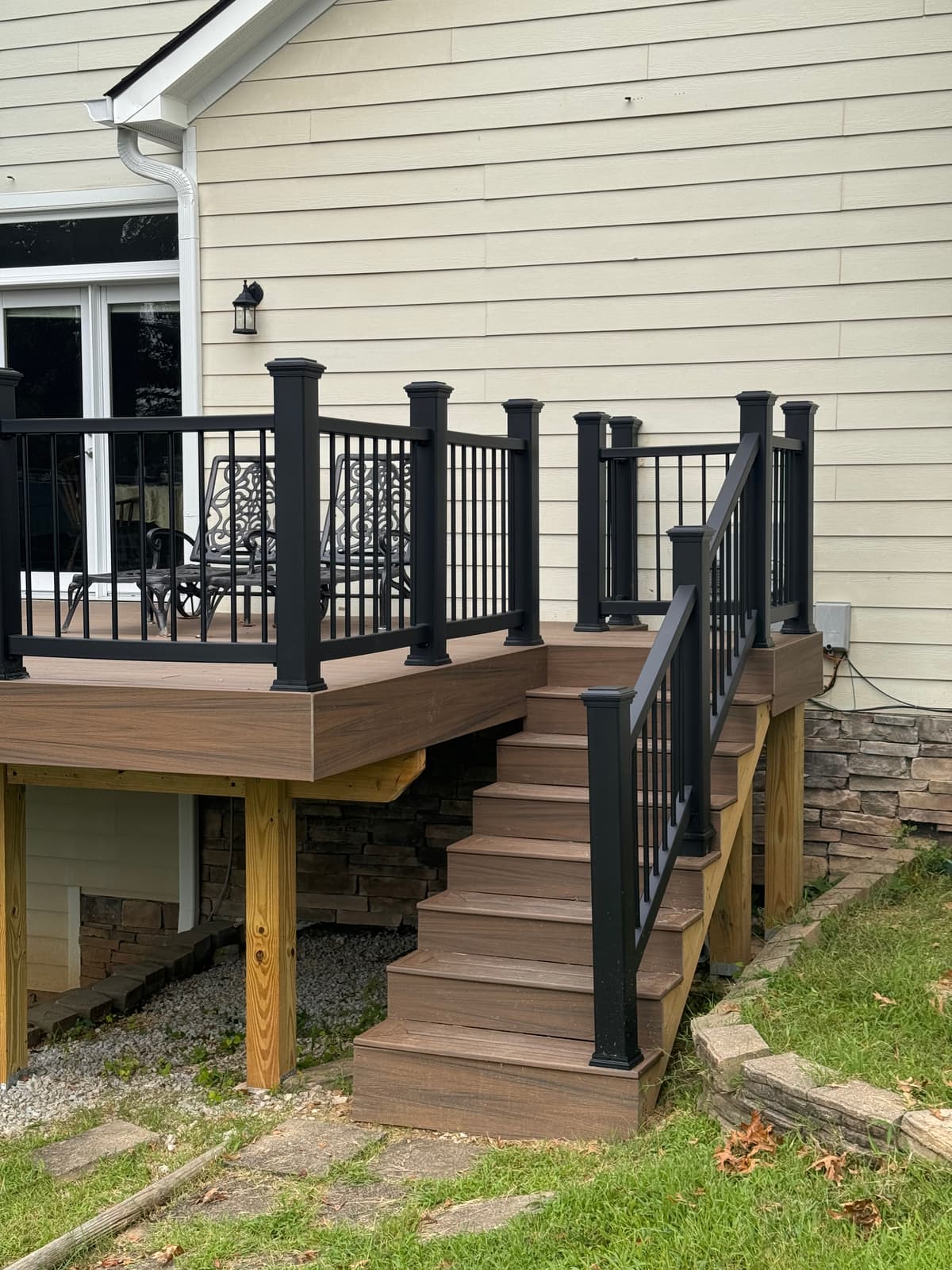 ASB Deck Reconstruction photo in railing work, Central Kentucky.