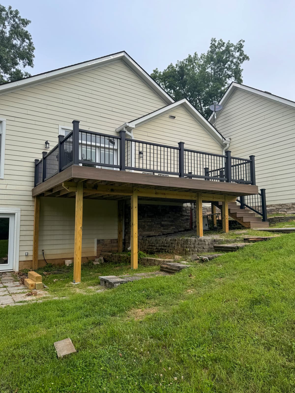 ASB Deck Reconstruction photo in railing work, Central Kentucky.