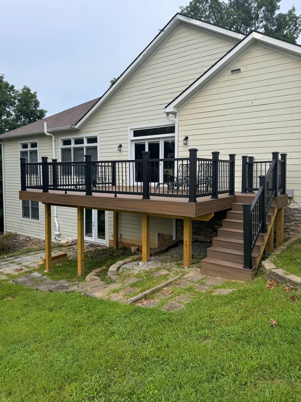 ASB Deck Reconstruction photo in railing work, Central Kentucky.