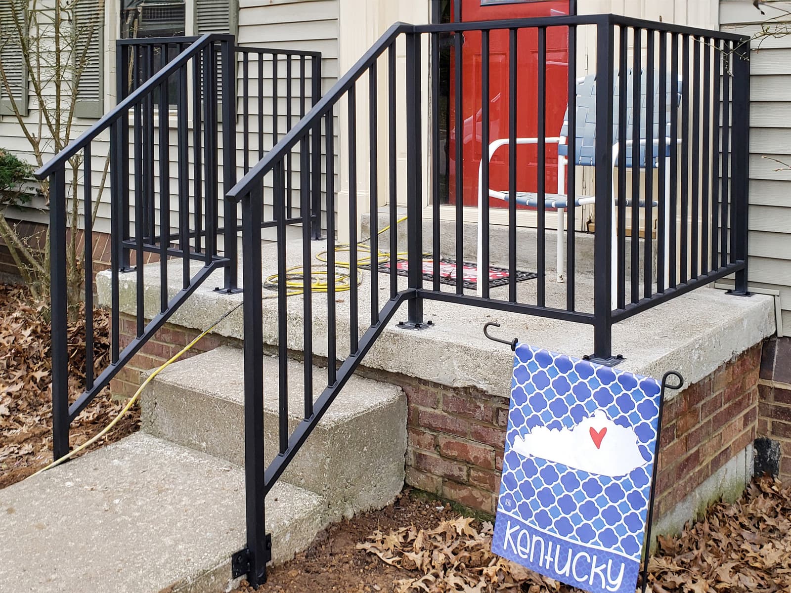 ASB Concrete Porch Railing photo in railing work, Central Kentucky.