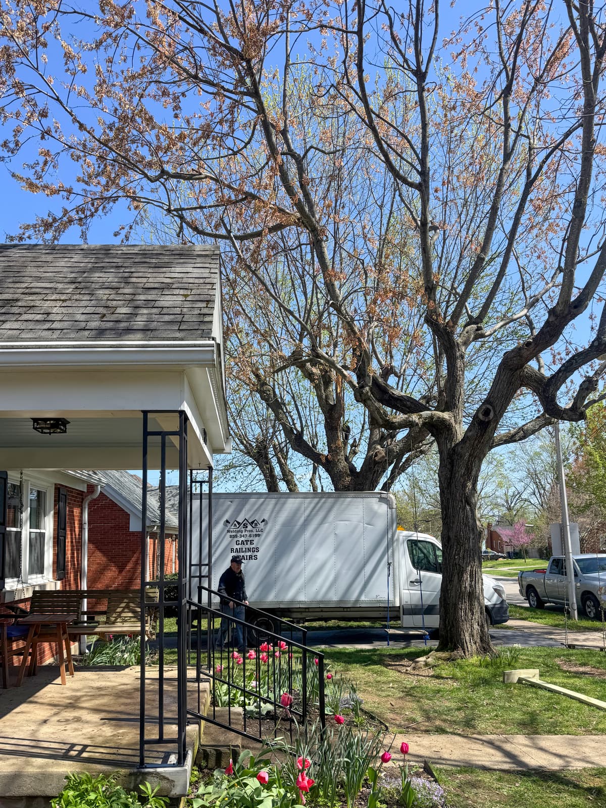 ASB Metal Porch Railings And Posts photo in railing work, Central Kentucky.