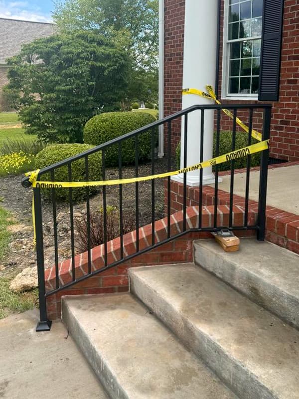 ASB Metal Railing Installation photo in railing work, Central Kentucky.
