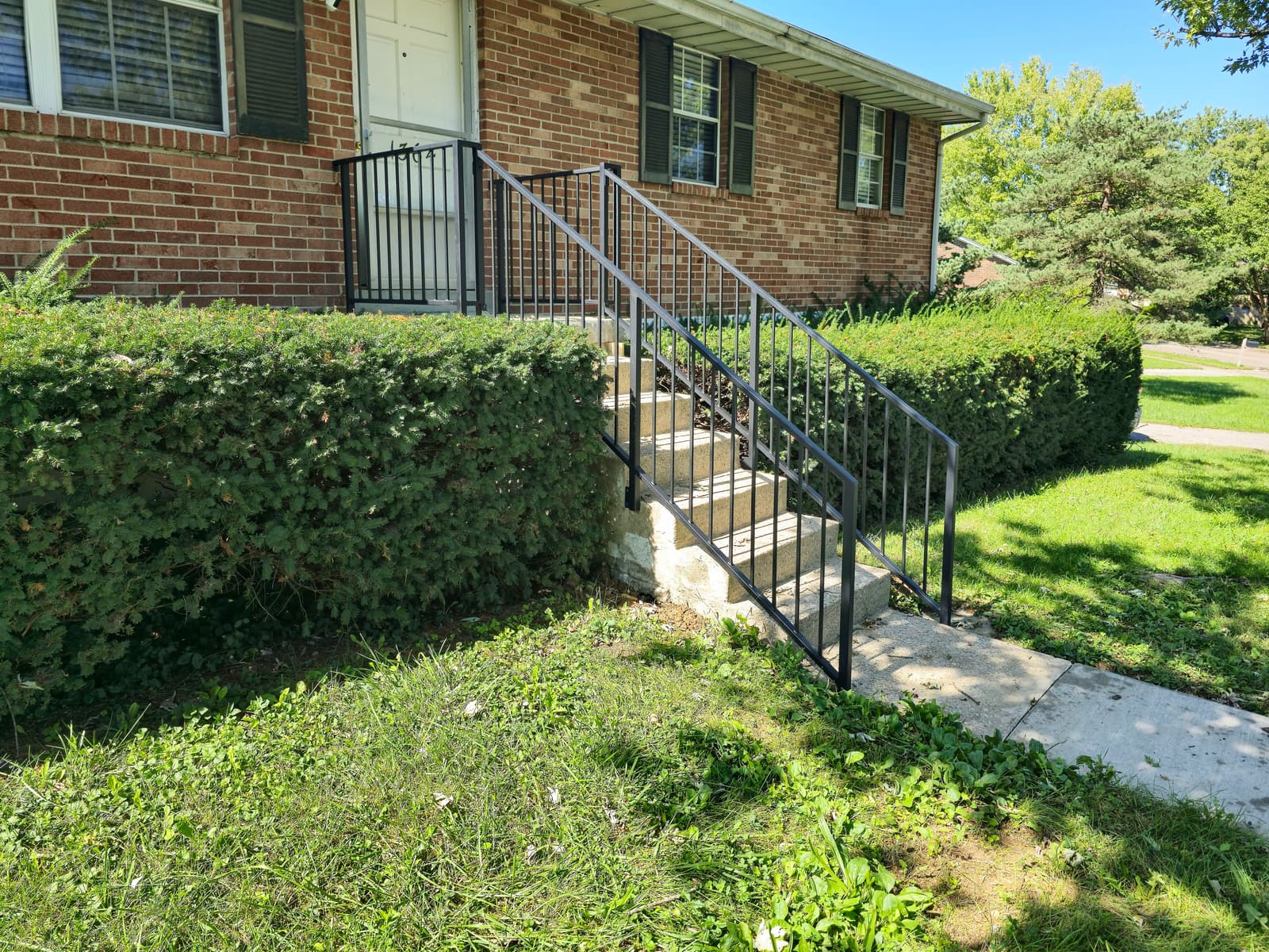 ASB Porch Step Railing photo in railing work, Central Kentucky.