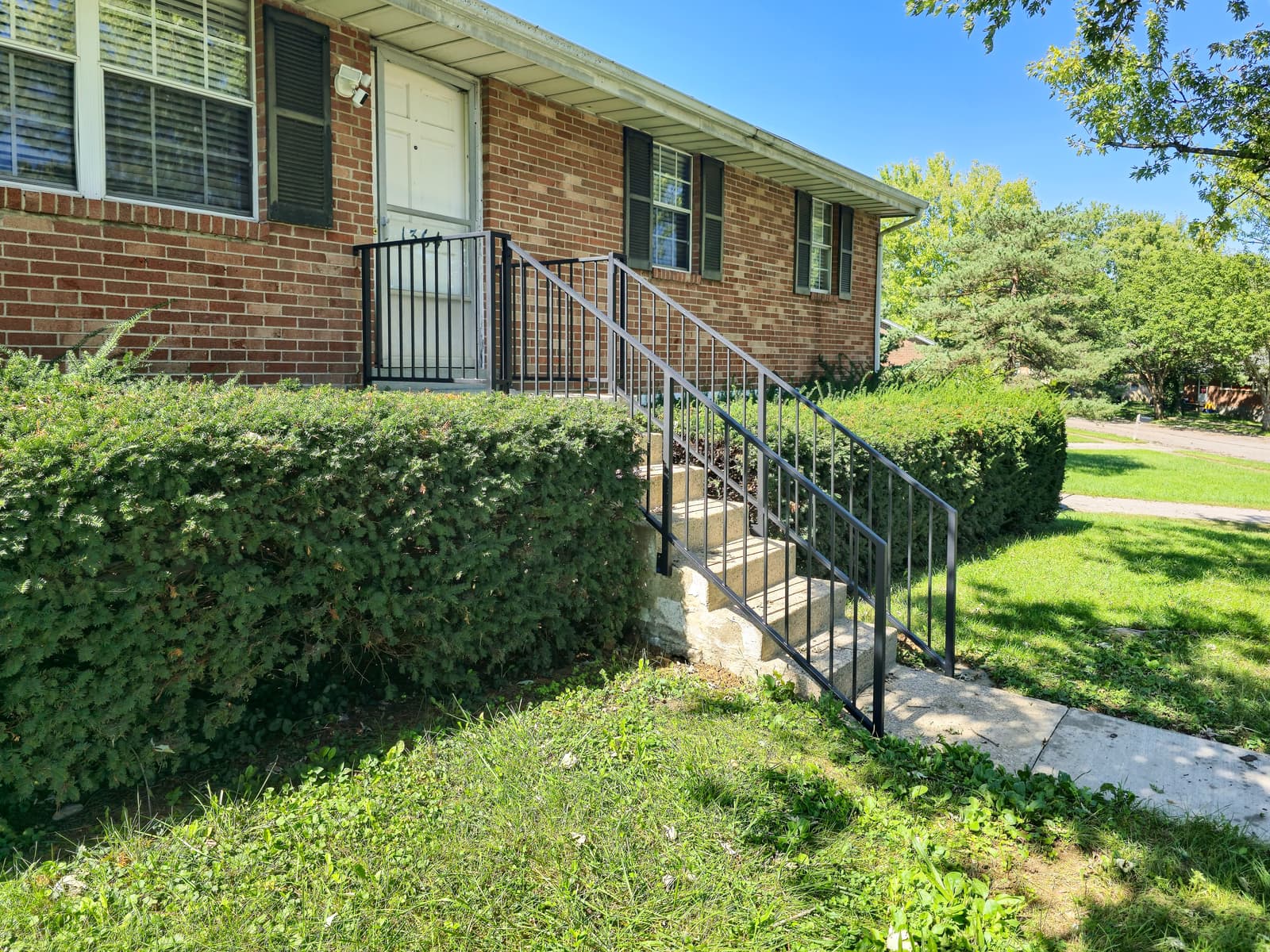 ASB Porch Step Railing photo in railing work, Central Kentucky.
