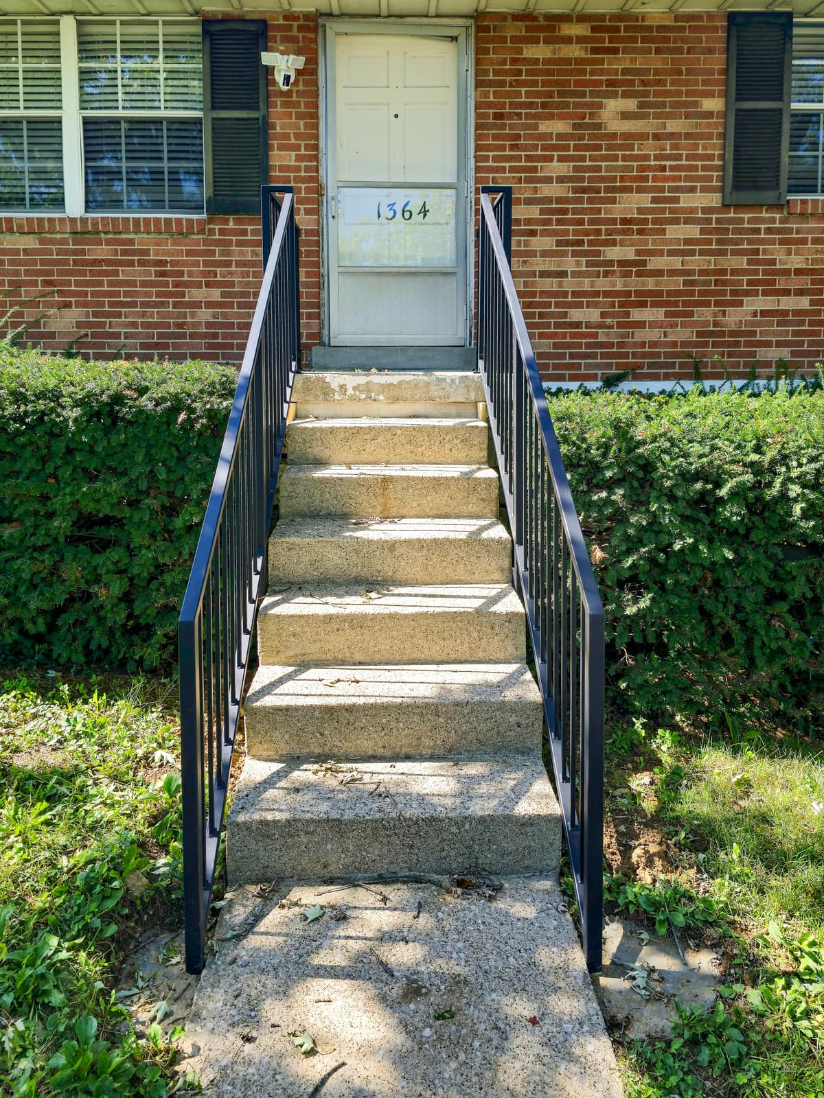 ASB Porch Step Railing photo in railing work, Central Kentucky.