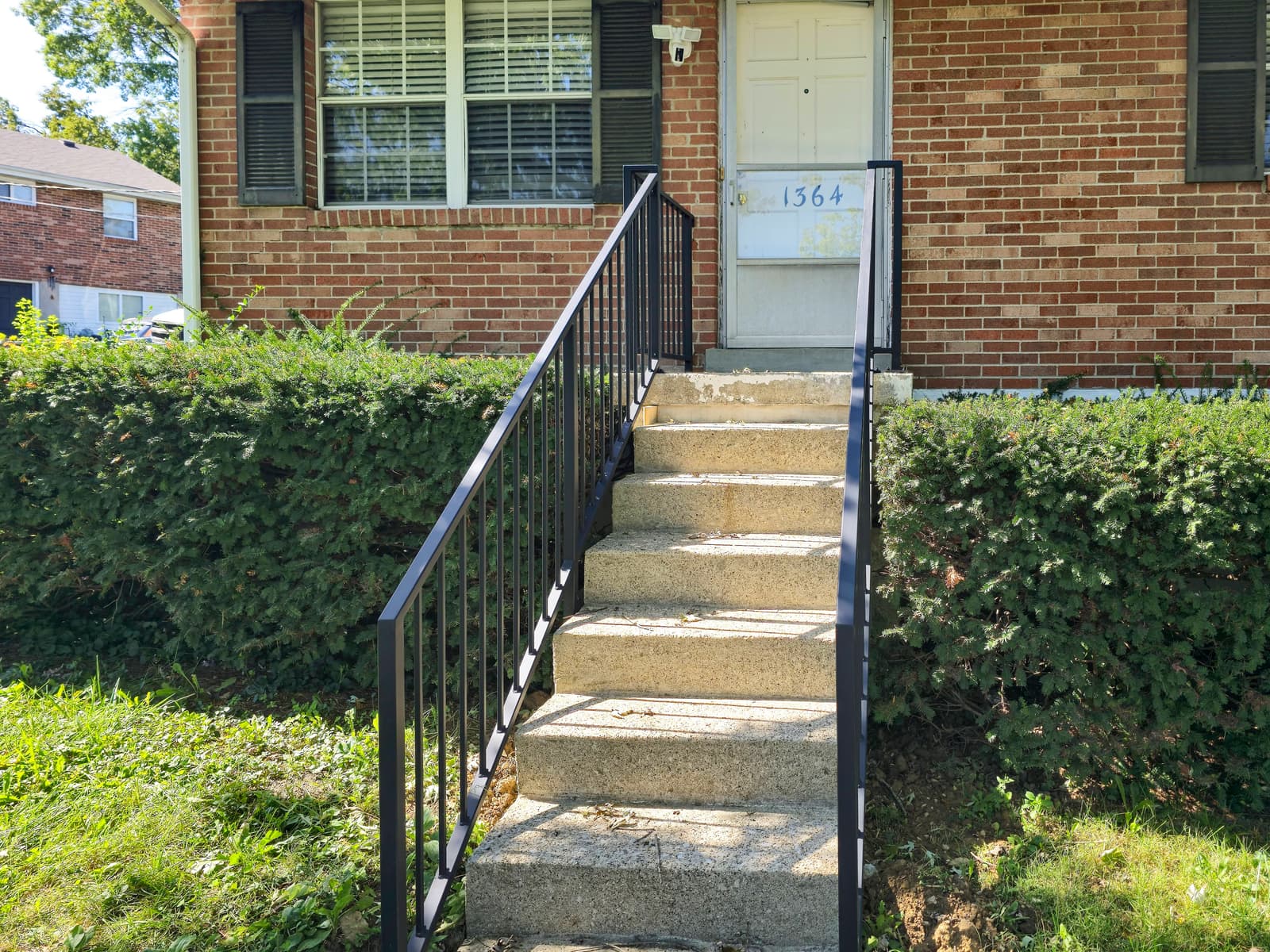 ASB Porch Step Railing photo in railing work, Central Kentucky.