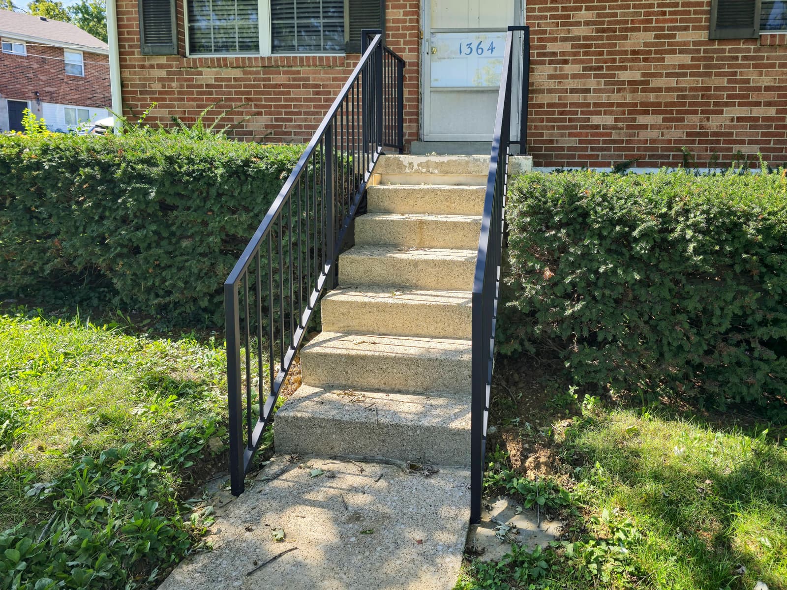 ASB Porch Step Railing photo in railing work, Central Kentucky.