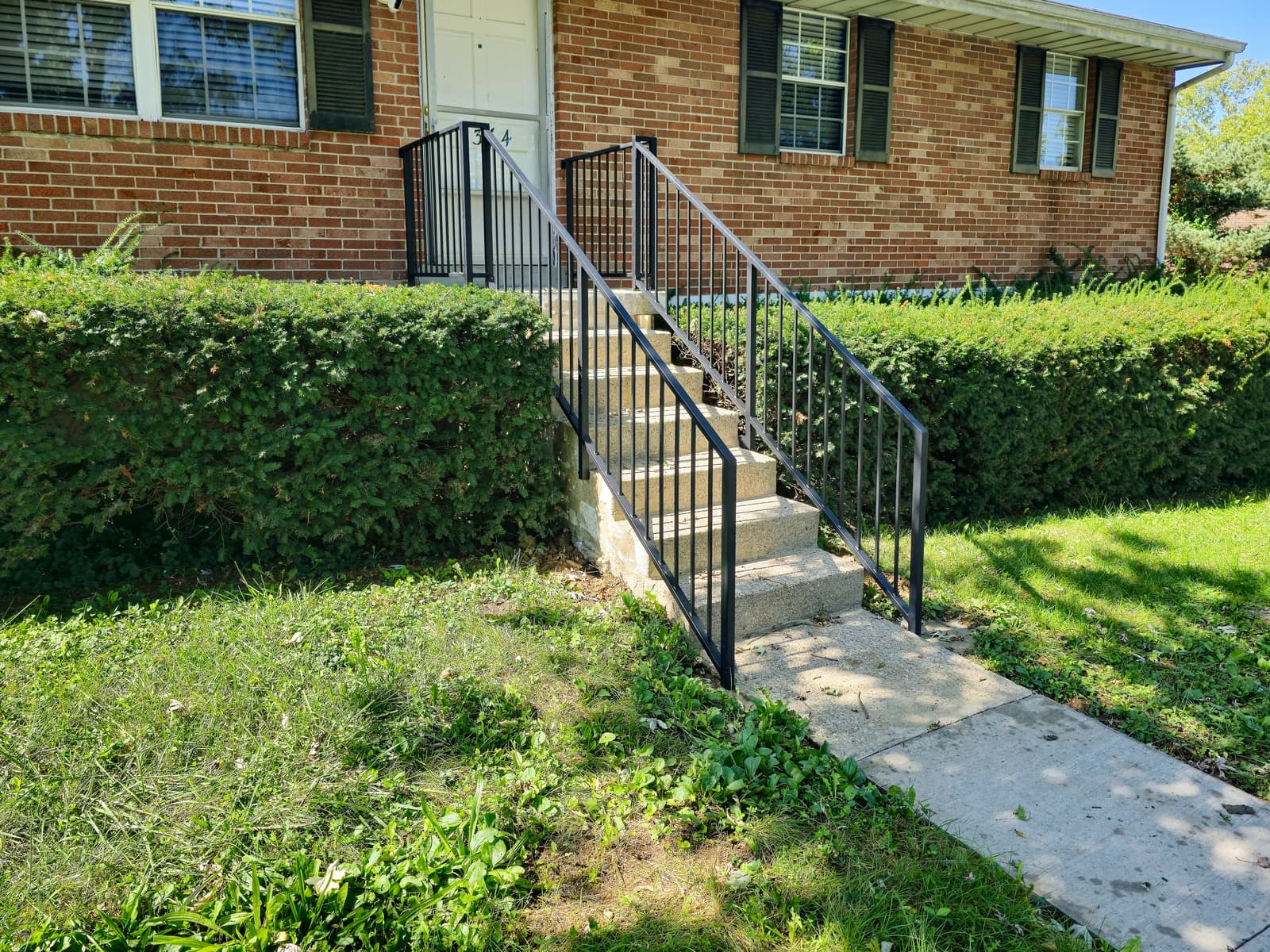 ASB Porch Step Railing photo in railing work, Central Kentucky.
