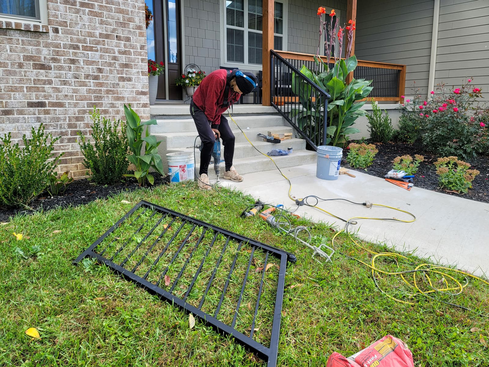 ASB Concrete Step Railing photo in railing work, Central Kentucky.