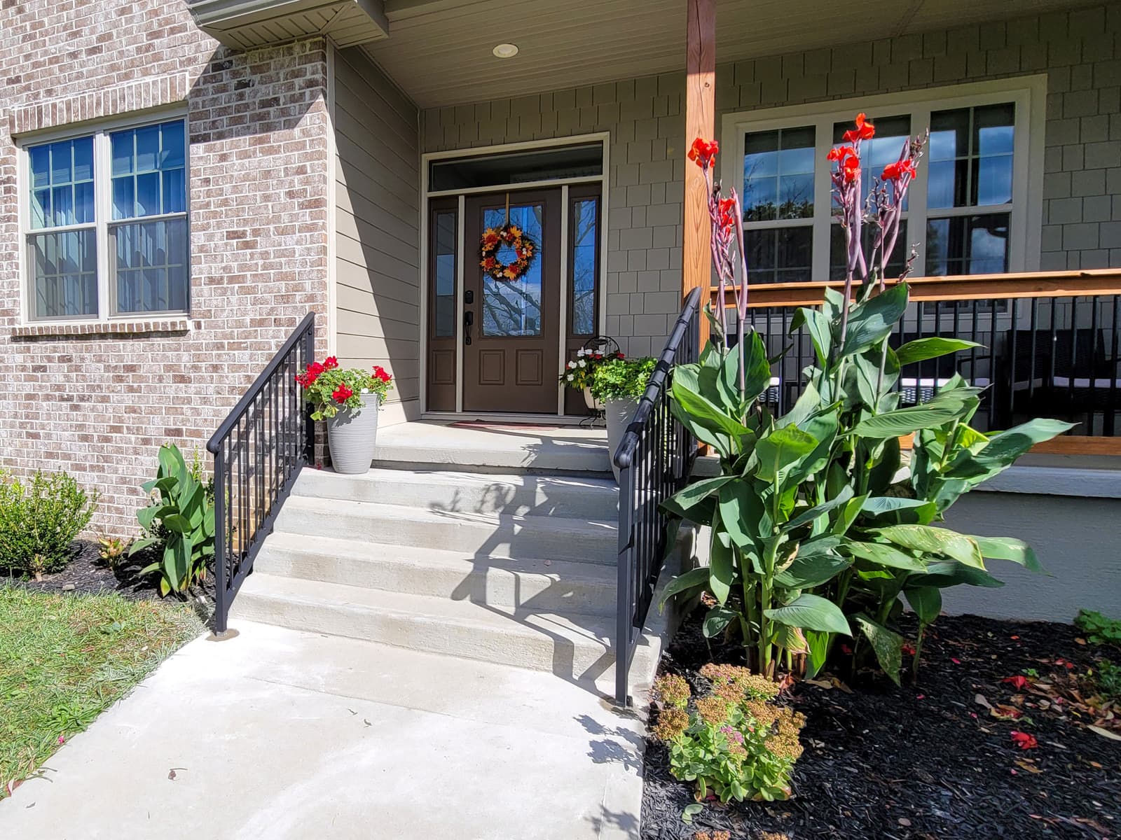 ASB Concrete Step Railing photo in railing work, Central Kentucky.