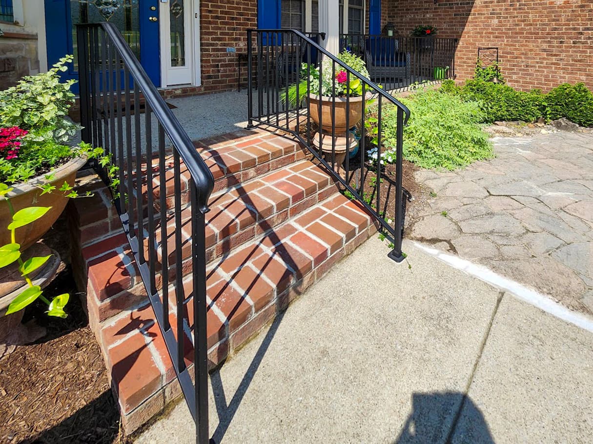 ASB Wrought Iron Railing Porch Project photo in railing work, Central Kentucky.