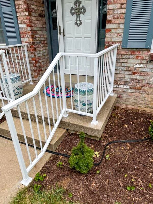 ASB Metal Porch Railing Installation photo in railing work, Central Kentucky.