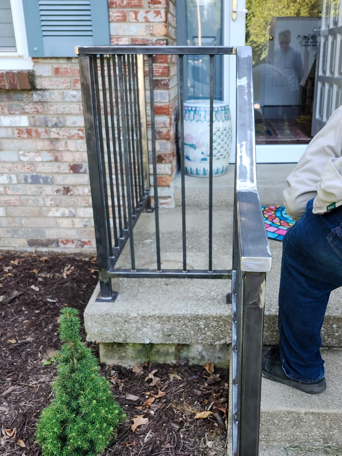 ASB Metal Porch Railing Installation photo in railing work, Central Kentucky.
