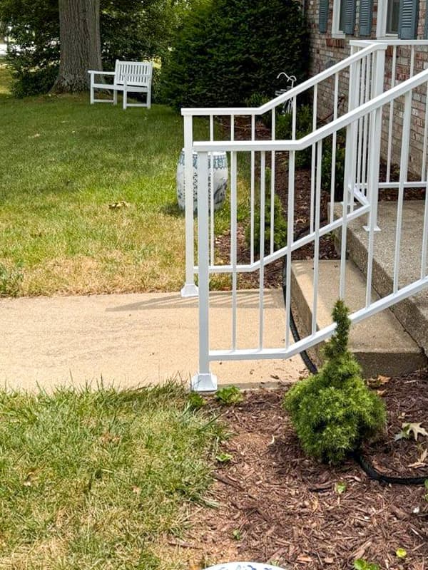 ASB Metal Porch Railing Installation photo in railing work, Central Kentucky.