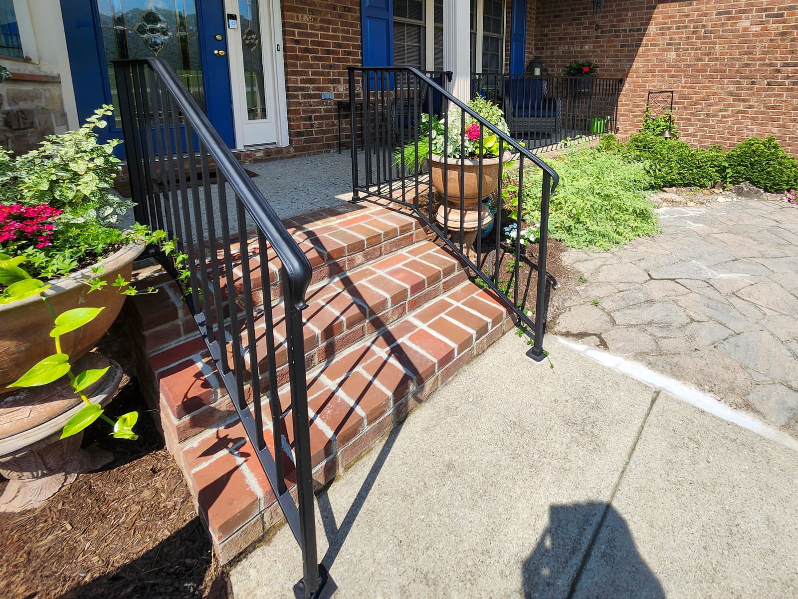 ASB Wrought Iron Railing Porch Project photo in railing work, Central Kentucky.