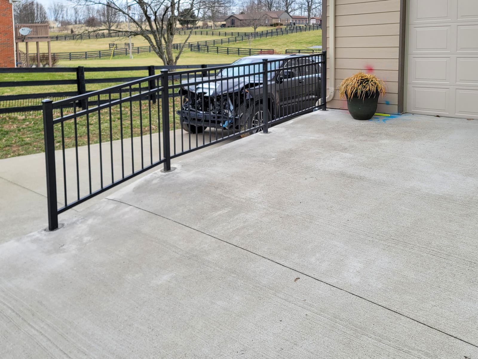 Custom metal safety railing fabrication and installation
