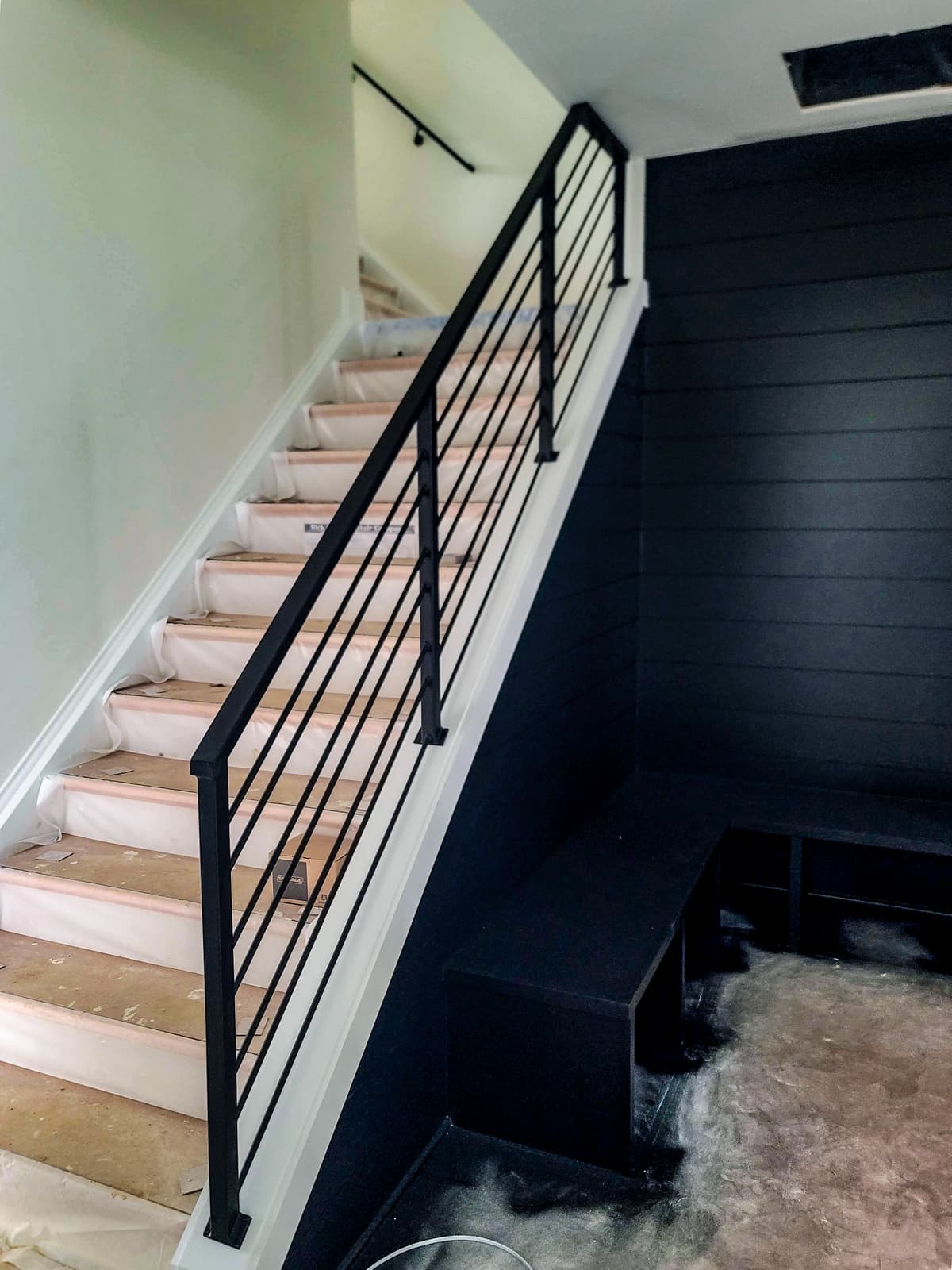ASB Black Staircase Railing photo in railing work, Central Kentucky.