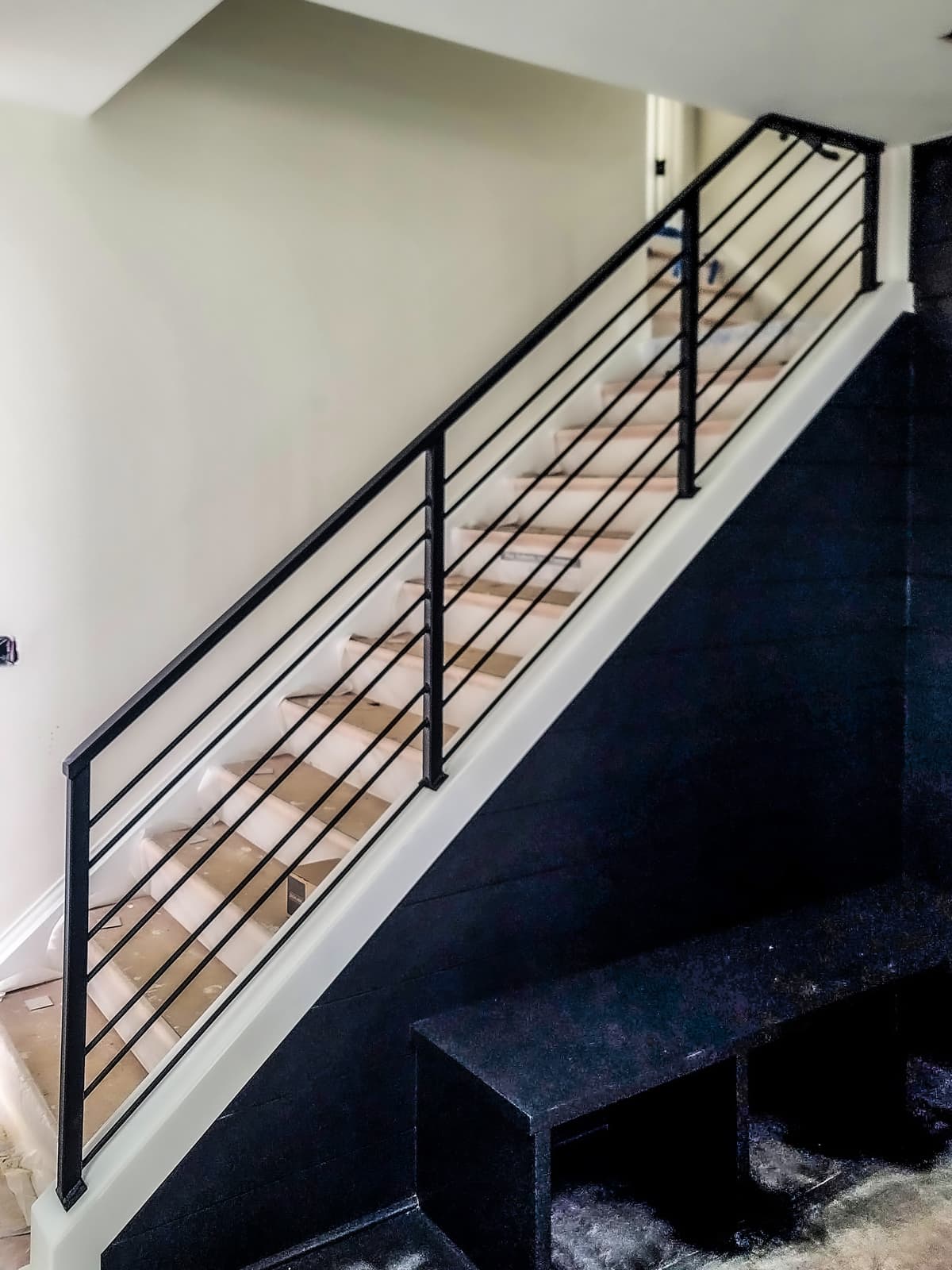 ASB Black Staircase Railing photo in railing work, Central Kentucky.