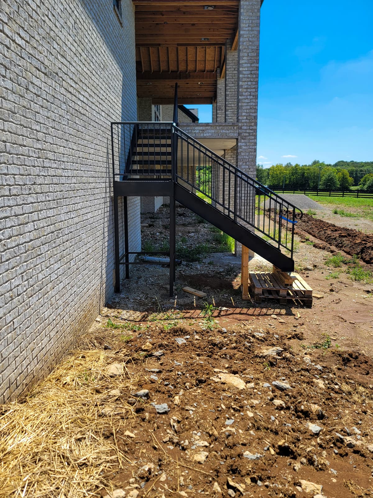 ASB Deck Metal Staircase Construction photo in staircases work, Central Kentucky.