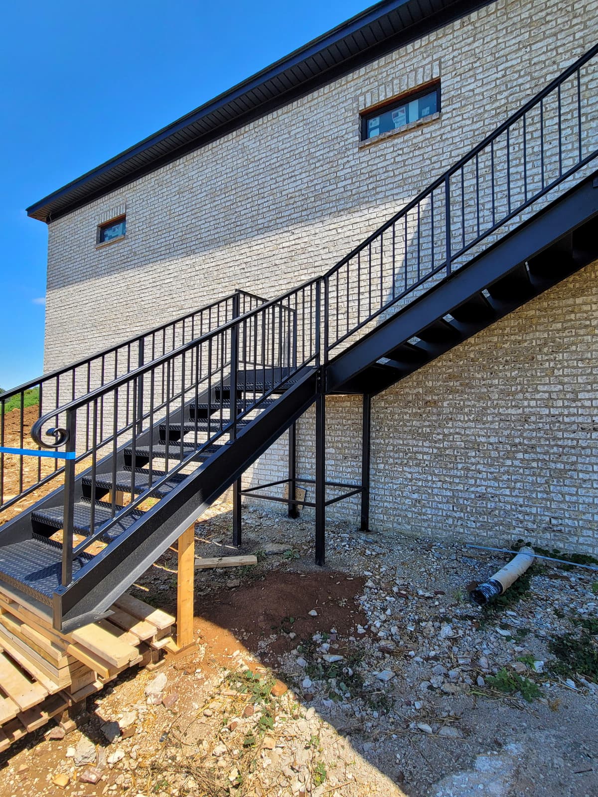 ASB Deck Metal Staircase Construction photo in staircases work, Central Kentucky.