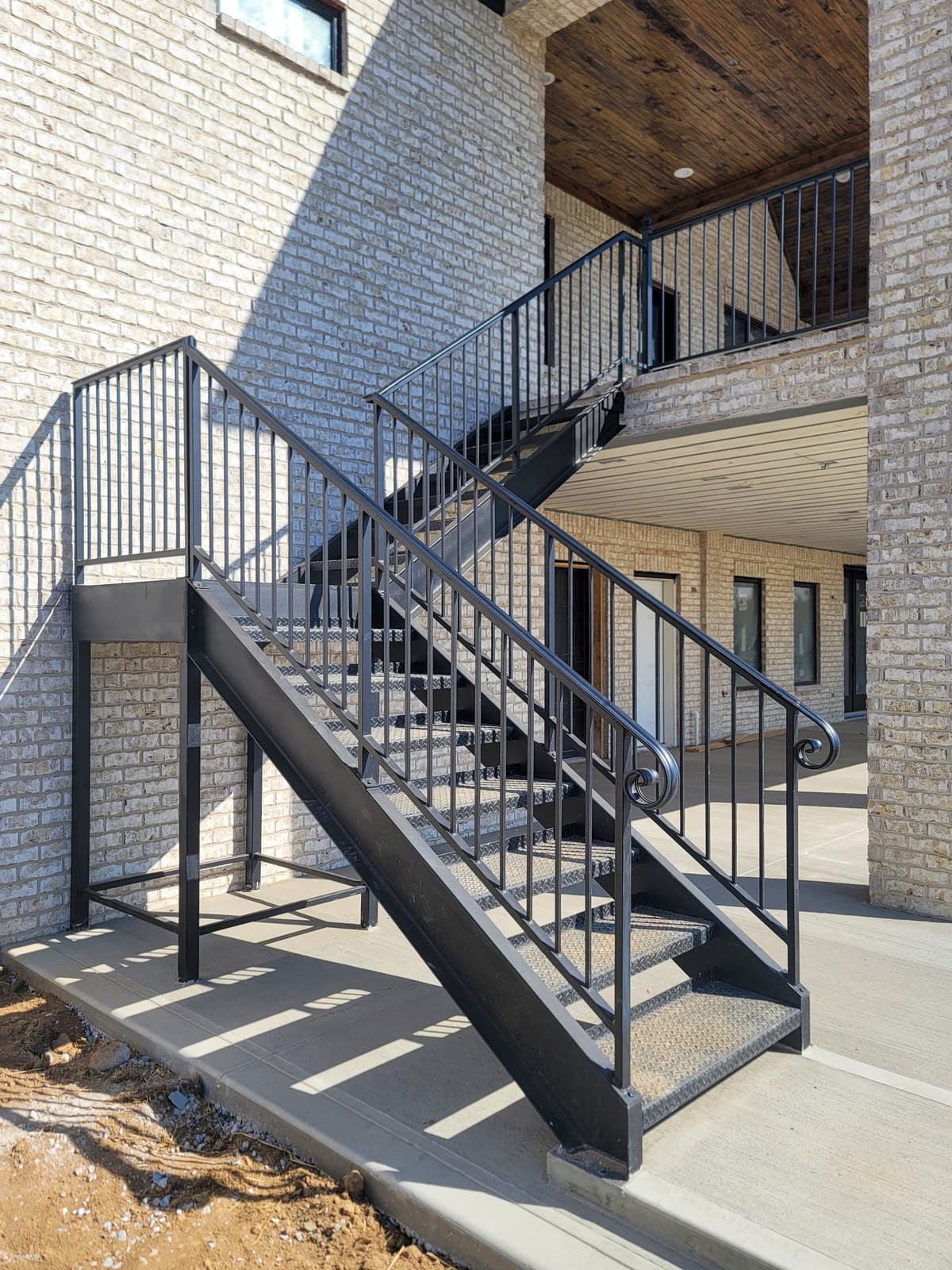 ASB Deck Metal Staircase Construction photo in staircases work, Central Kentucky.