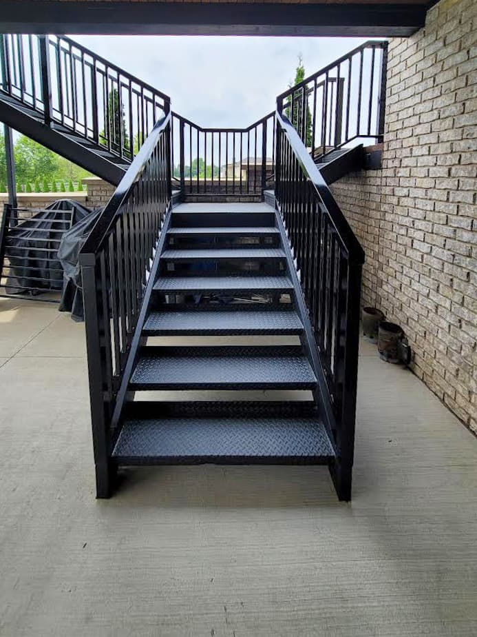 ASB Black Metal Deck Staircase photo in staircases work, Central Kentucky.