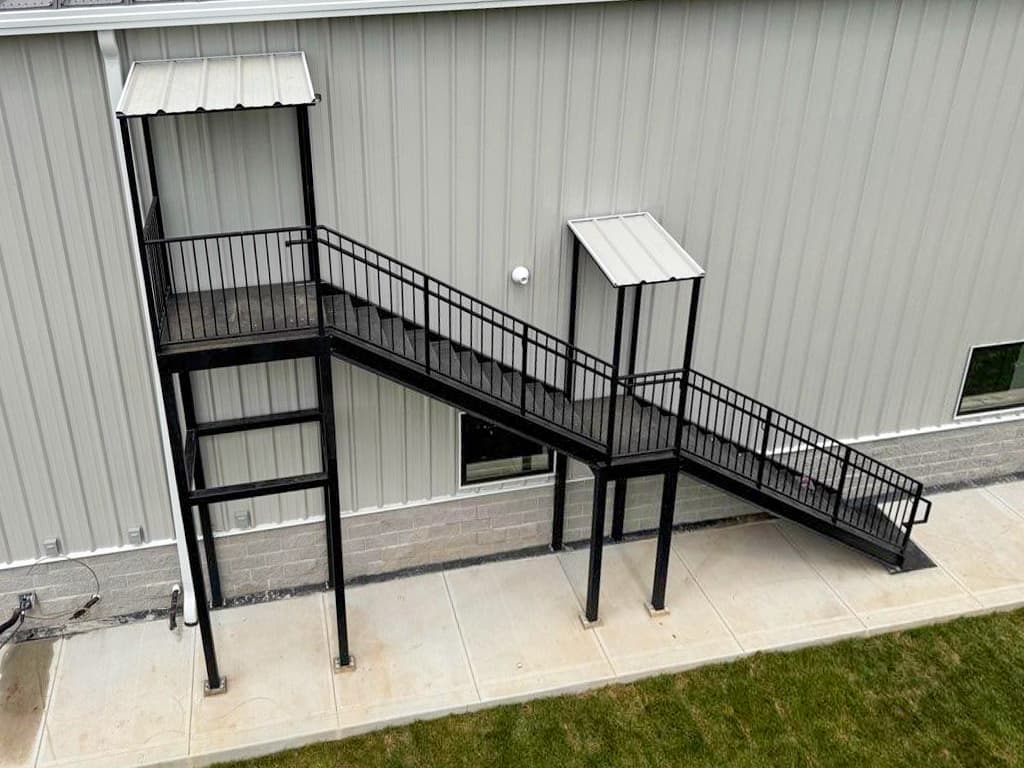 ASB Commercial Metal Staircase Fire Escape Fabrication photo in staircases work, Central Kentucky.