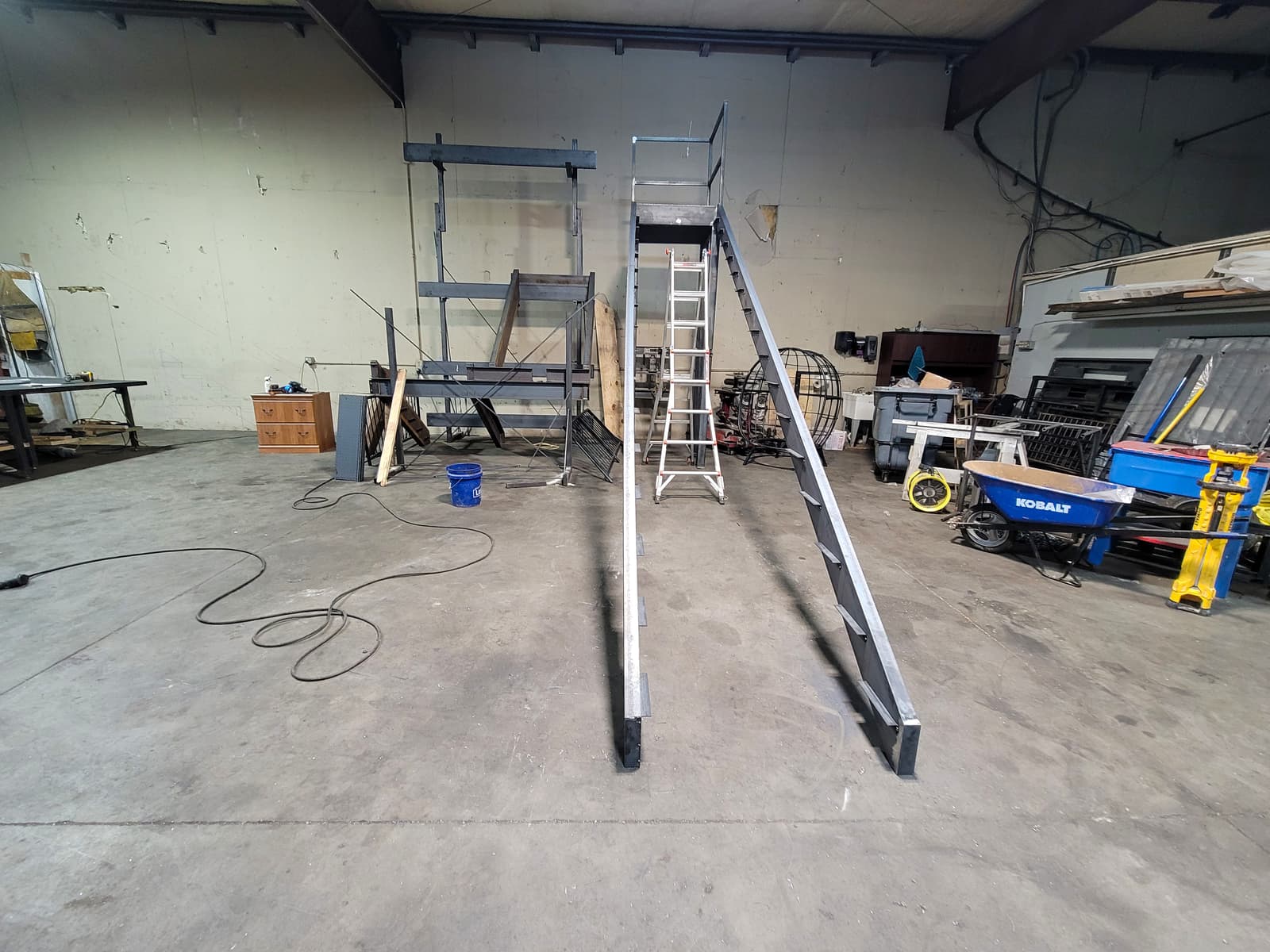 ASB Commercial Metal Staircase Fire Escape Fabrication photo in staircases work, Central Kentucky.