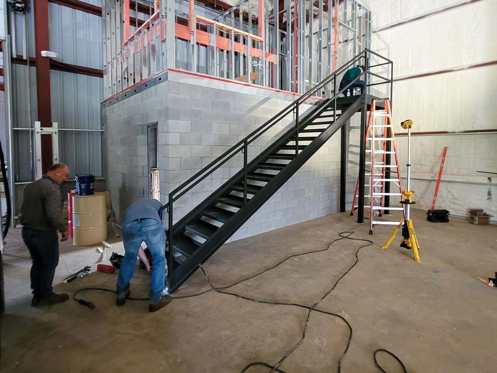 ASB Commercial Metal Staircase Fire Escape Fabrication photo in staircases work, Central Kentucky.