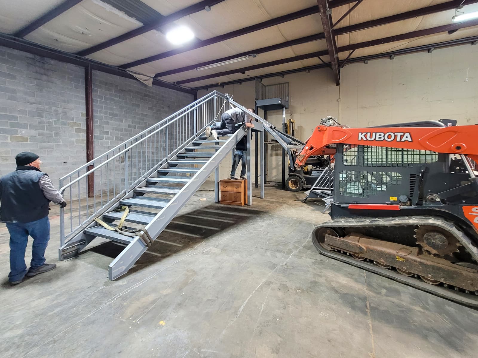ASB Commercial Metal Staircase Fire Escape Fabrication photo in staircases work, Central Kentucky.